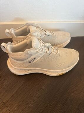 Hoka Neutral Beige Gore-Tex Trail-Inspired Sneakers